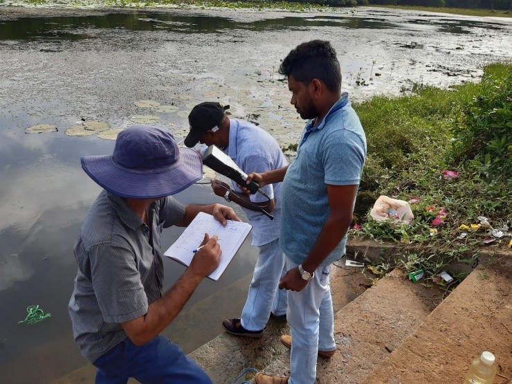 Surface water quality test in Kirigallewa Tank