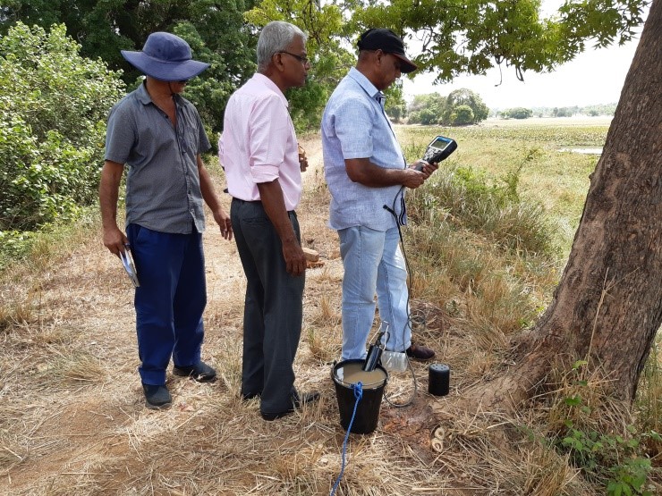 Surface water quality test In Wewelketiya Tank